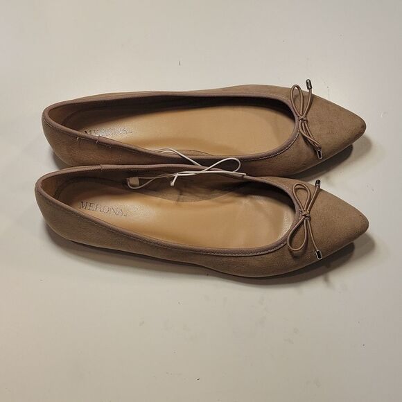 BRAND NEW MERONA POINTED TOE BALLET SUEDE FLATS SHOE - Picture 9 of 16